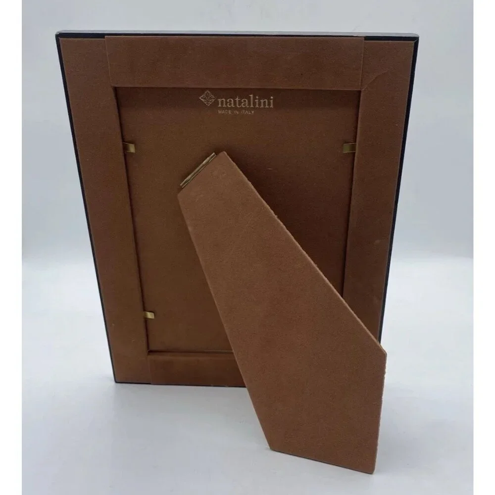 Natalini Wood Picture Frame Made Italy Italian Tan Brown Marquetry For 5